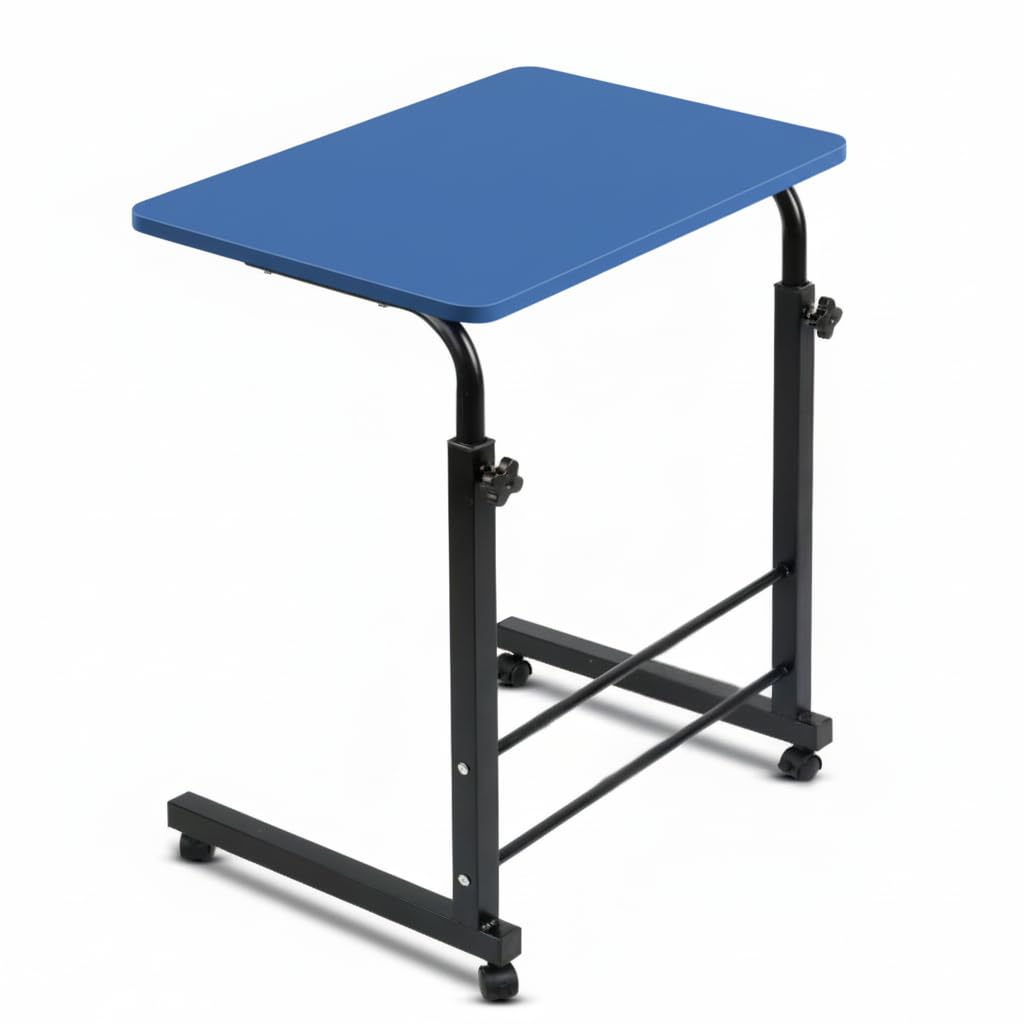 Radiant Multi-Purpose Laptop Table, Study Table| Bed Table| Adjustable Height, Portable for Office, Work Form Home | DIY Table, Easy to Assemble (Wooden with Black Leg)