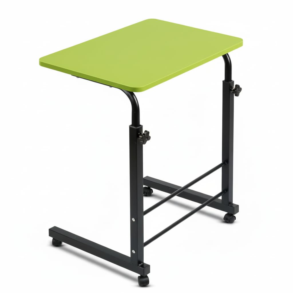 Radiant Multi-Purpose Laptop Table, Study Table| Bed Table| Adjustable Height, Portable for Office, Work Form Home | DIY Table, Easy to Assemble (Wooden with Black Leg)
