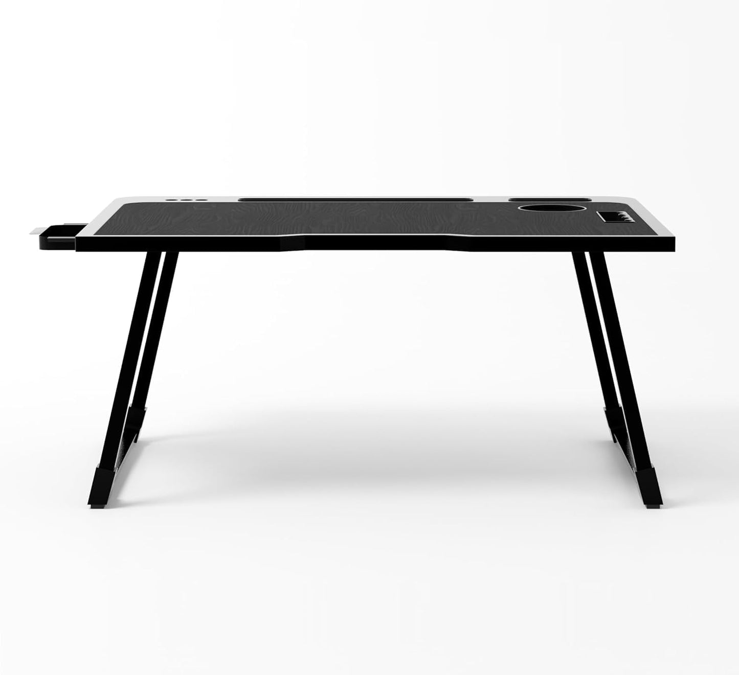 Radiant Multi-Purpose Laptop Table, Study Table| Bed Table| Adjustable Height, Portable for Office, Work Form Home | DIY Table, Easy to Assemble (Wooden with Black Leg)