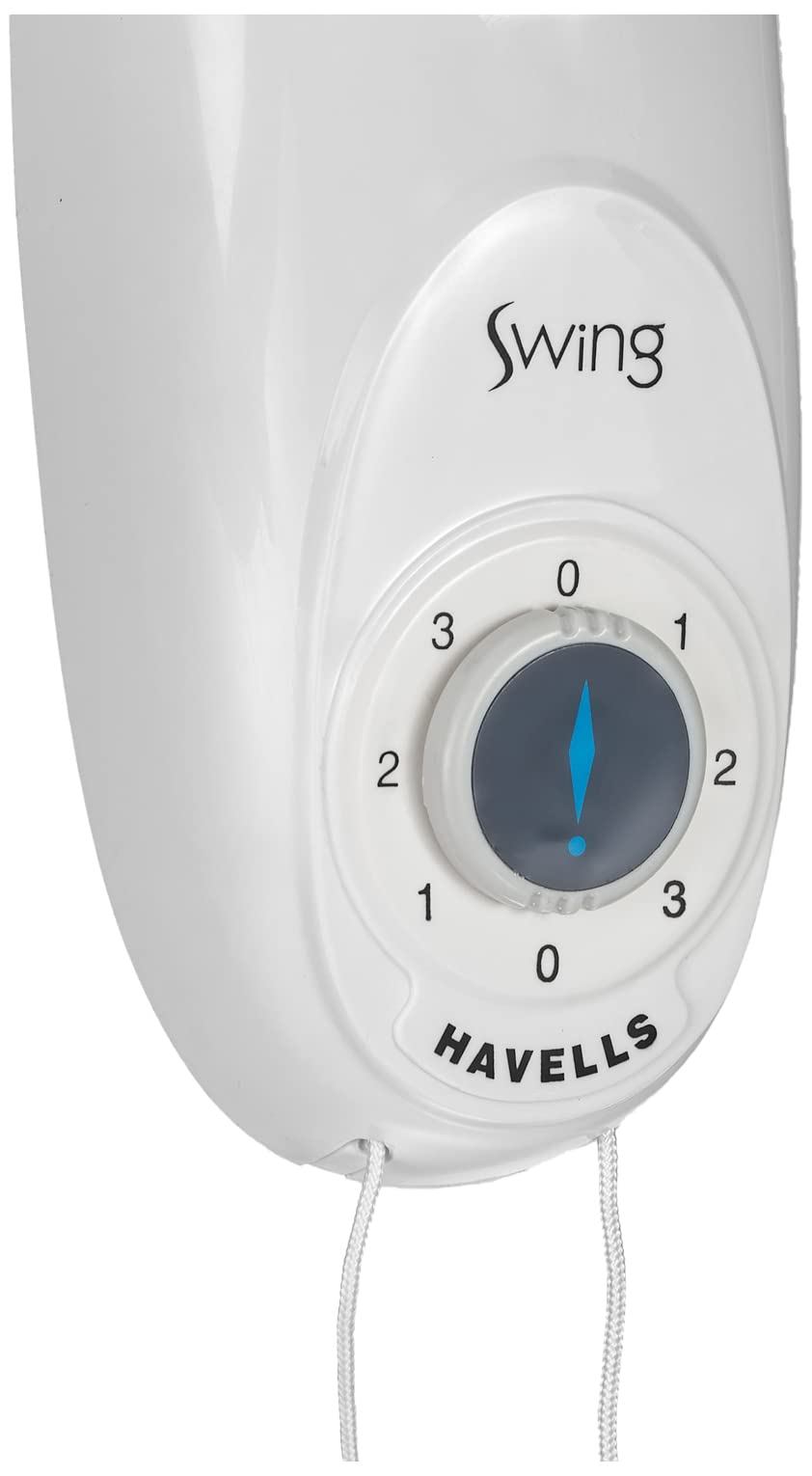 Havells Gatik Pro 400mm Wall Mount Fan|RPM: 1350|Double string for Speed & Oscillation control | Thermal Overloaded Protected Motor | 100% Copper Wire Winding Motor | 2 Year Warranty,230 Volts(Black)