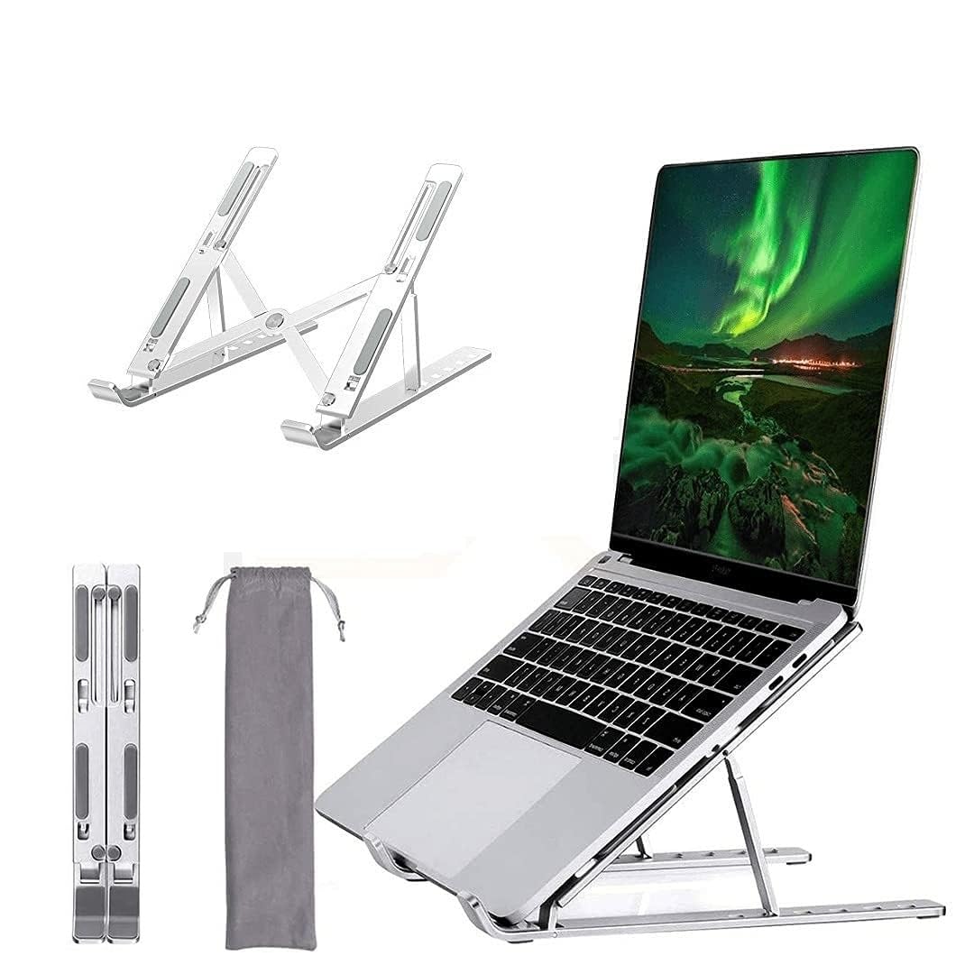 Radiant Multi-Purpose Laptop Table, Study Table| Bed Table| Adjustable Height, Portable for Office, Work Form Home | DIY Table, Easy to Assemble (Wooden with Black Leg)