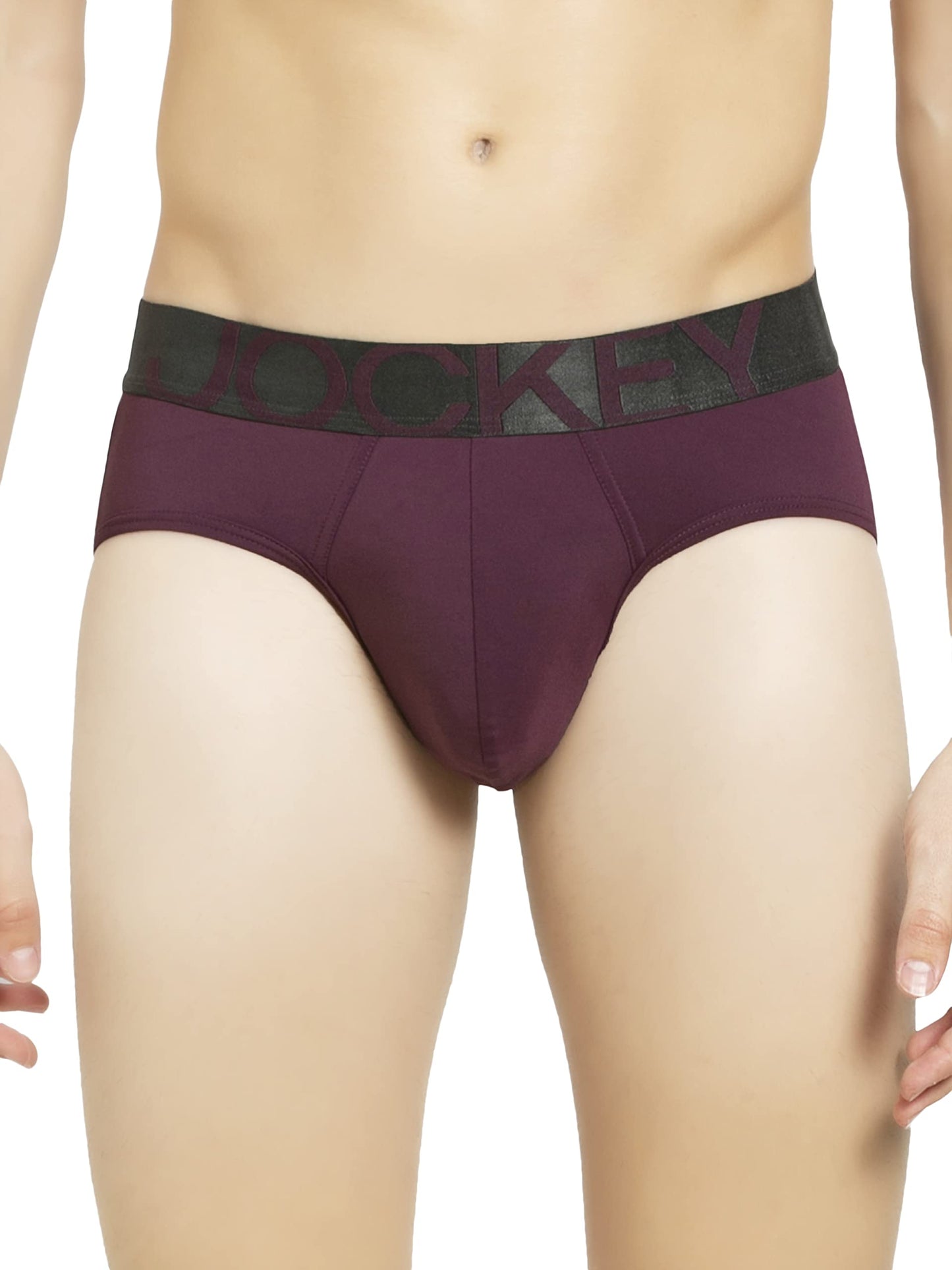 Jockey IC27 Men's Tactel Microfiber Elastane Stretch Solid Brief with Moisture Move Treatment