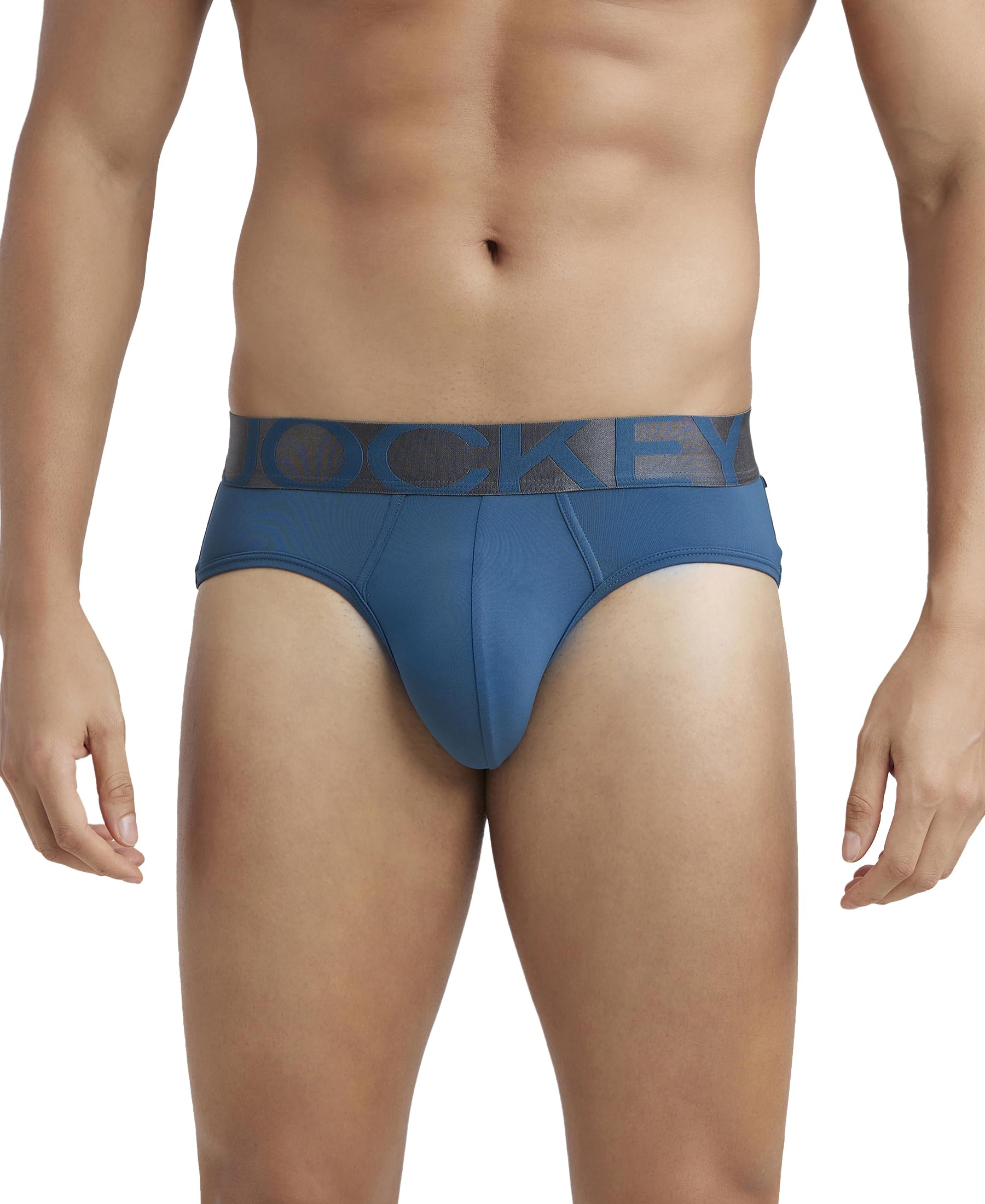 Jockey IC27 Men's Tactel Microfiber Elastane Stretch Solid Brief with Moisture Move Treatment