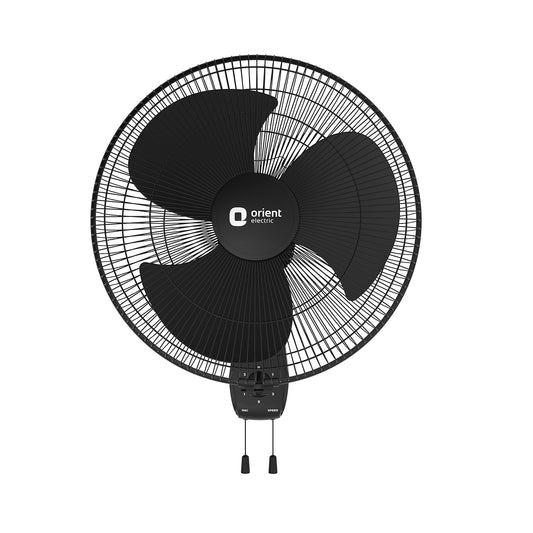 Orient Electric Wall 97 | High Speed Wall Fan for Home | 100% Copper Motor | 90 Degree Oscillation with Tilt Mechanism | 3 Speed Pull Cord | Thermal Overload Protection | Military Grade Guard | Red