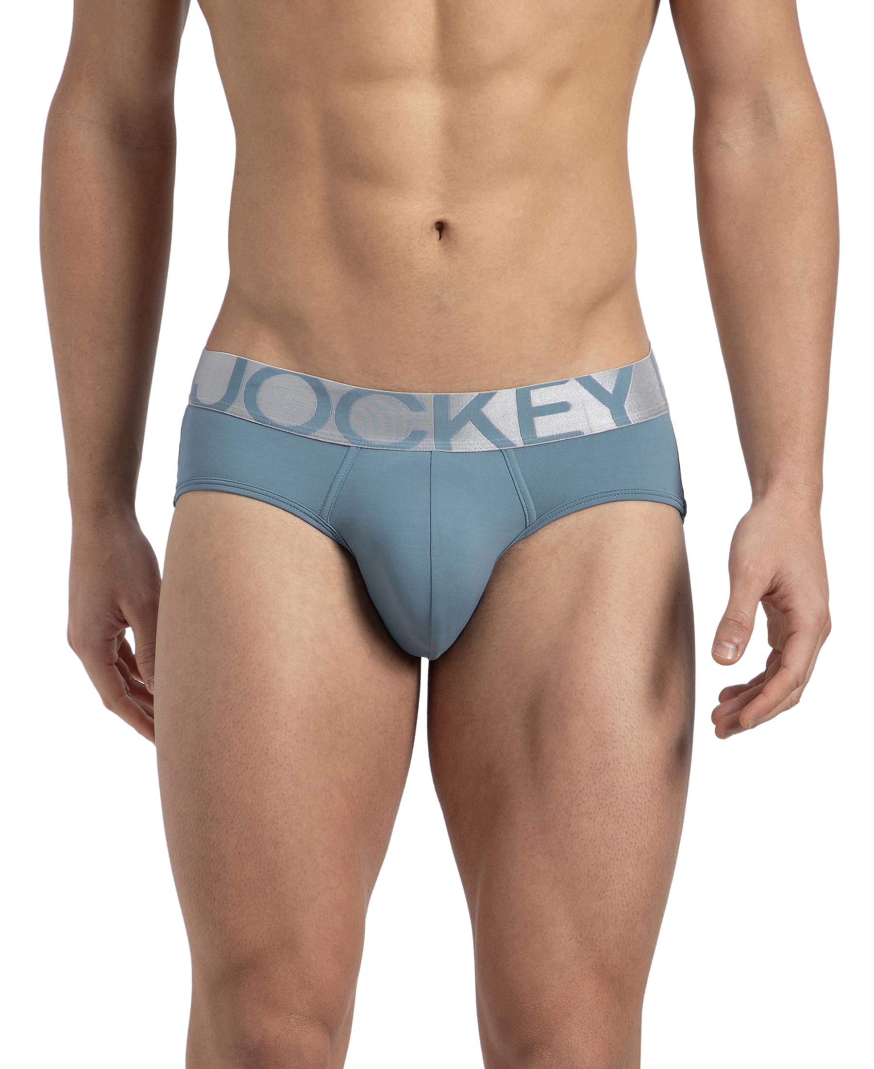 Jockey IC27 Men's Tactel Microfiber Elastane Stretch Solid Brief with Moisture Move Treatment
