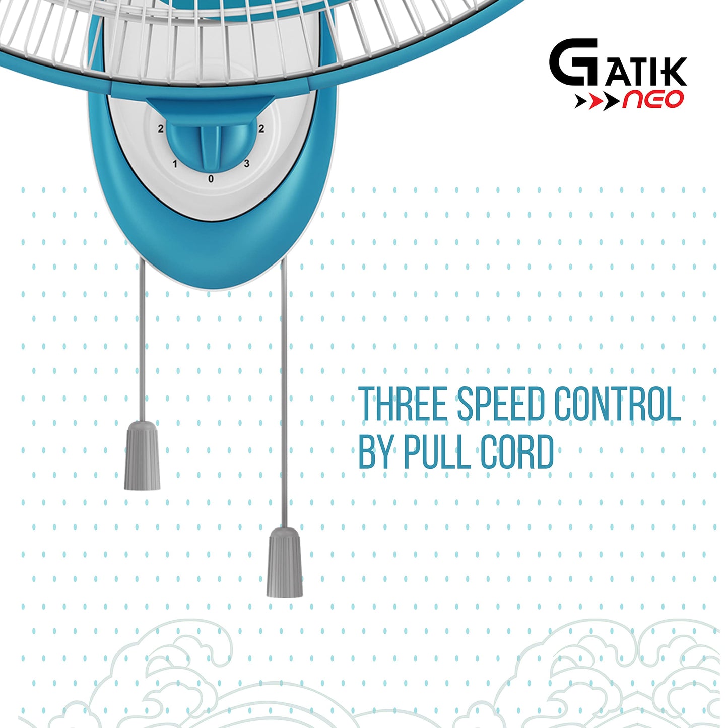 Havells Gatik Pro 400mm Wall Mount Fan|RPM: 1350|Double string for Speed & Oscillation control | Thermal Overloaded Protected Motor | 100% Copper Wire Winding Motor | 2 Year Warranty,230 Volts(Black)