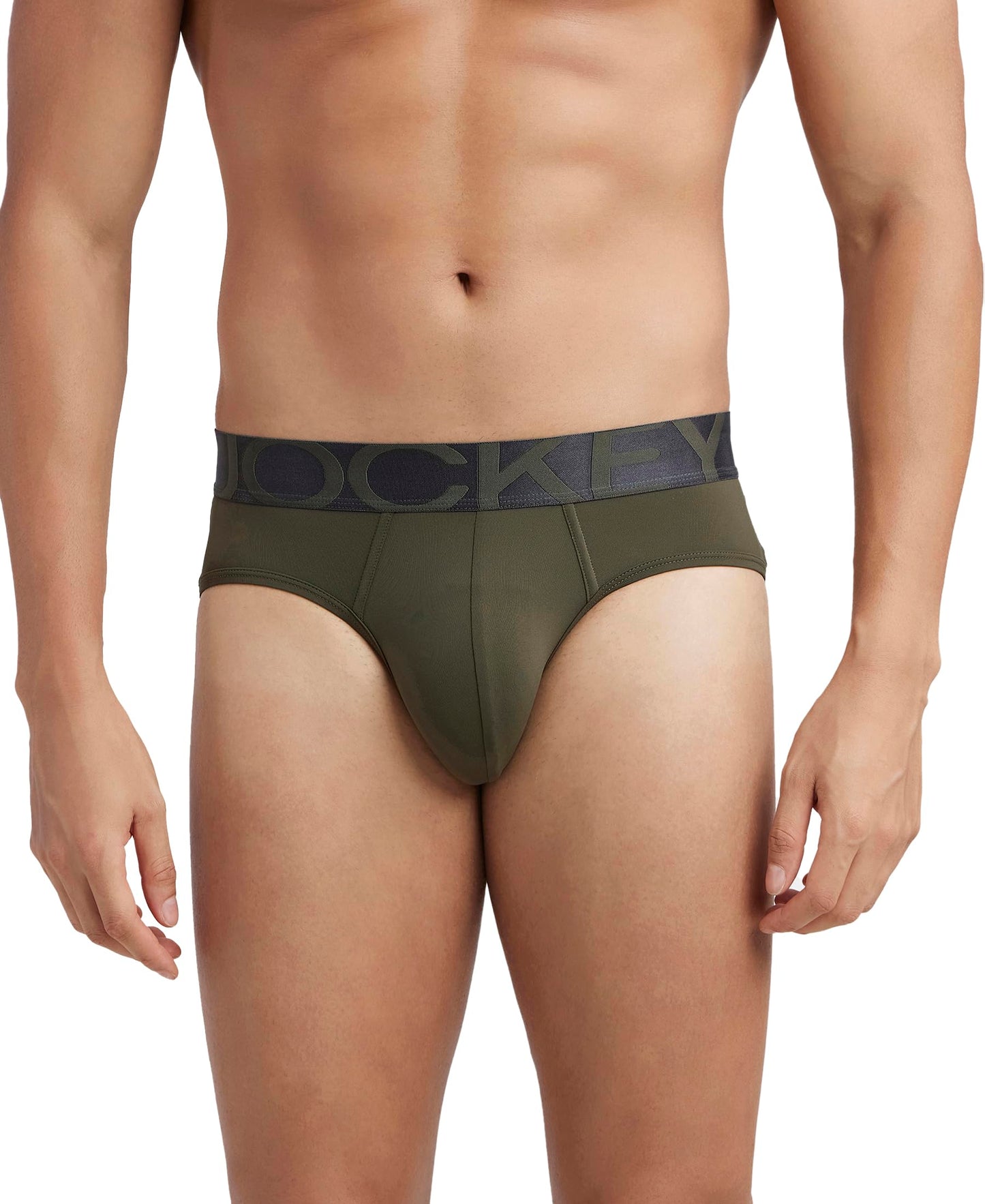 Jockey IC27 Men's Tactel Microfiber Elastane Stretch Solid Brief with Moisture Move Treatment
