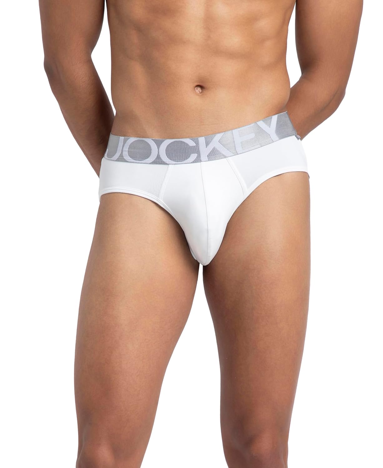 Jockey IC27 Men's Tactel Microfiber Elastane Stretch Solid Brief with Moisture Move Treatment