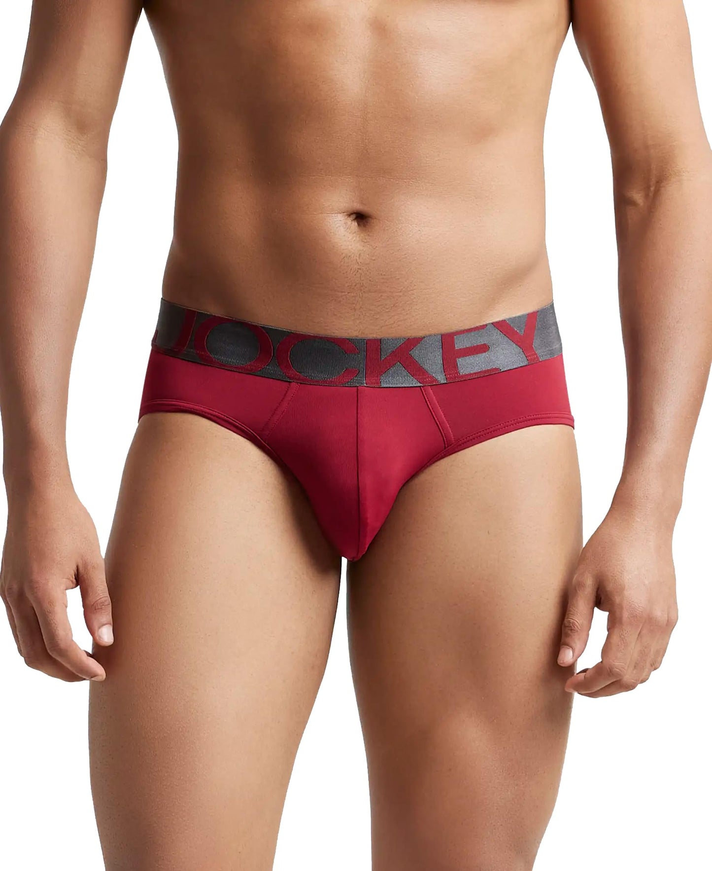 Jockey IC27 Men's Tactel Microfiber Elastane Stretch Solid Brief with Moisture Move Treatment