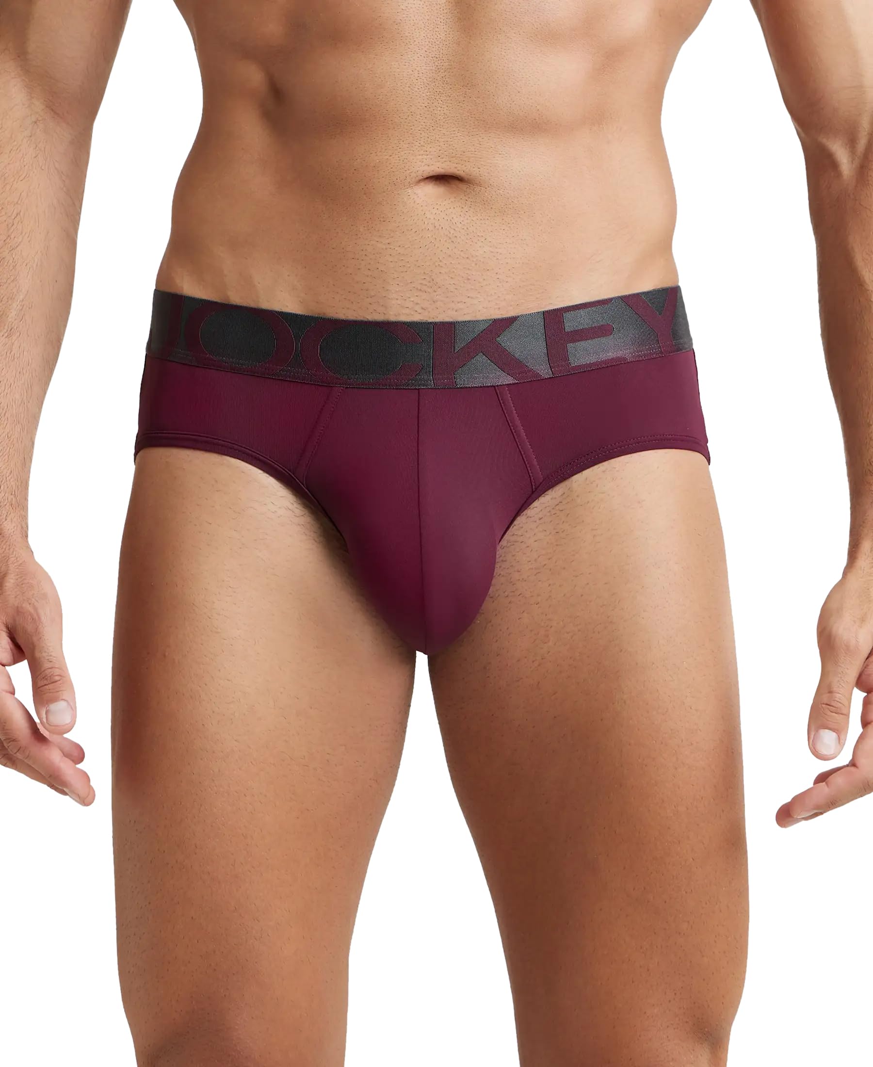 Jockey IC27 Men's Tactel Microfiber Elastane Stretch Solid Brief with Moisture Move Treatment