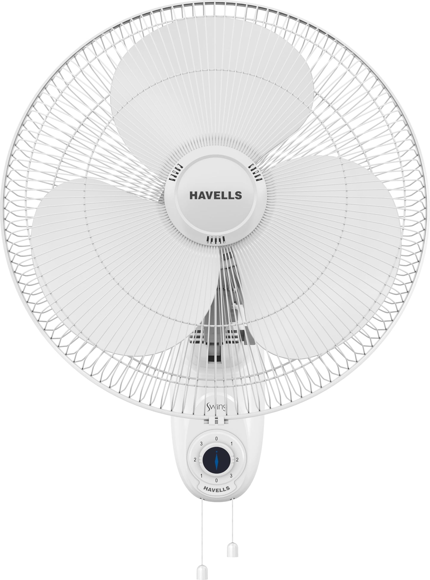 Havells Gatik Pro 400mm Wall Mount Fan|RPM: 1350|Double string for Speed & Oscillation control | Thermal Overloaded Protected Motor | 100% Copper Wire Winding Motor | 2 Year Warranty,230 Volts(Black)