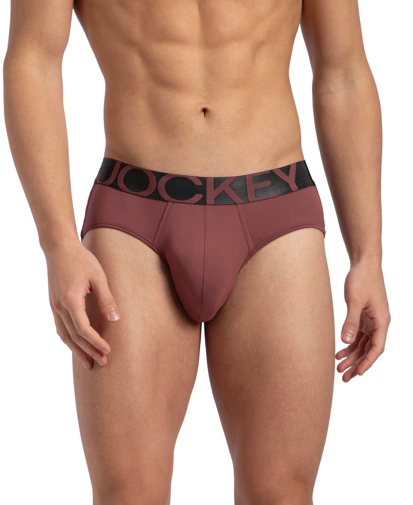 Jockey IC27 Men's Tactel Microfiber Elastane Stretch Solid Brief with Moisture Move Treatment