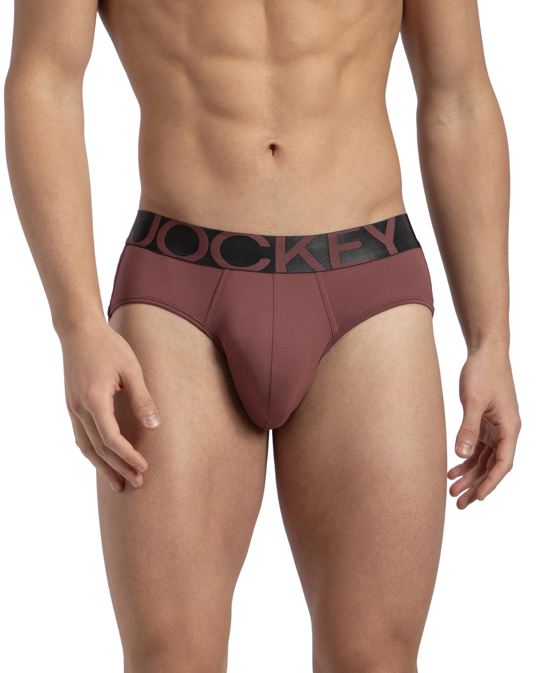 Jockey IC27 Men's Tactel Microfiber Elastane Stretch Solid Brief with Moisture Move Treatment