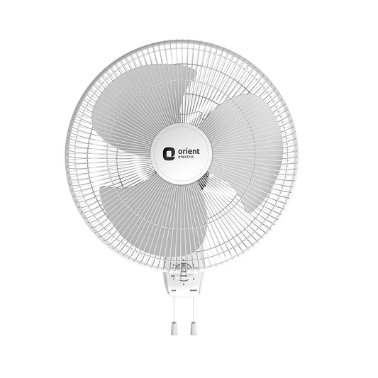 Orient Electric Wall 97 | High Speed Wall Fan for Home | 100% Copper Motor | 90 Degree Oscillation with Tilt Mechanism | 3 Speed Pull Cord | Thermal Overload Protection | Military Grade Guard | Red