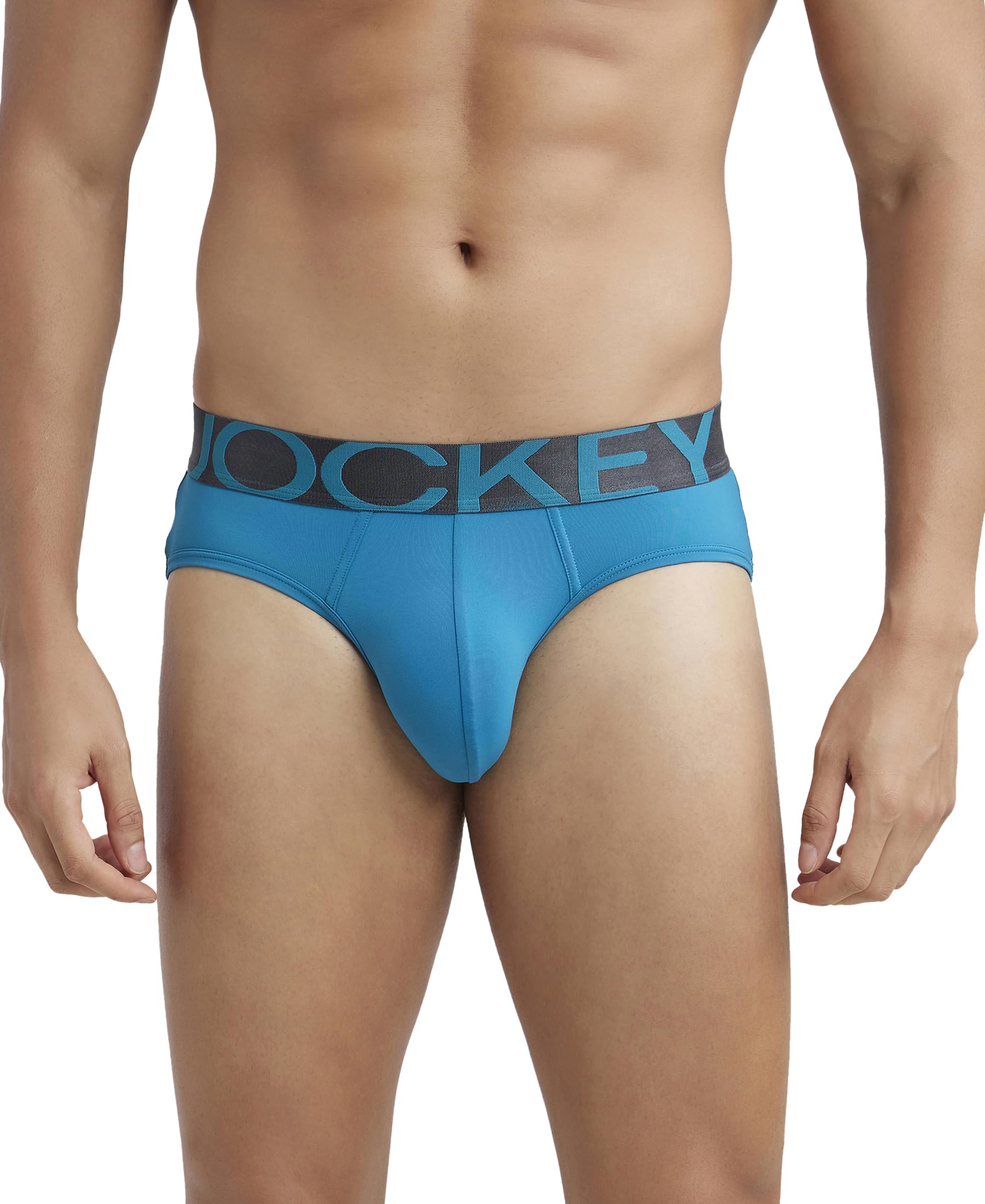 Jockey IC27 Men's Tactel Microfiber Elastane Stretch Solid Brief with Moisture Move Treatment