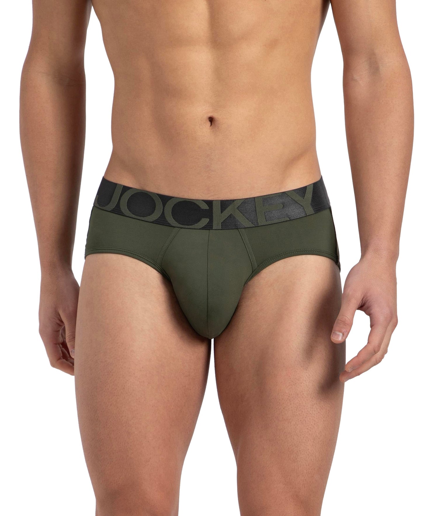 Jockey IC27 Men's Tactel Microfiber Elastane Stretch Solid Brief with Moisture Move Treatment