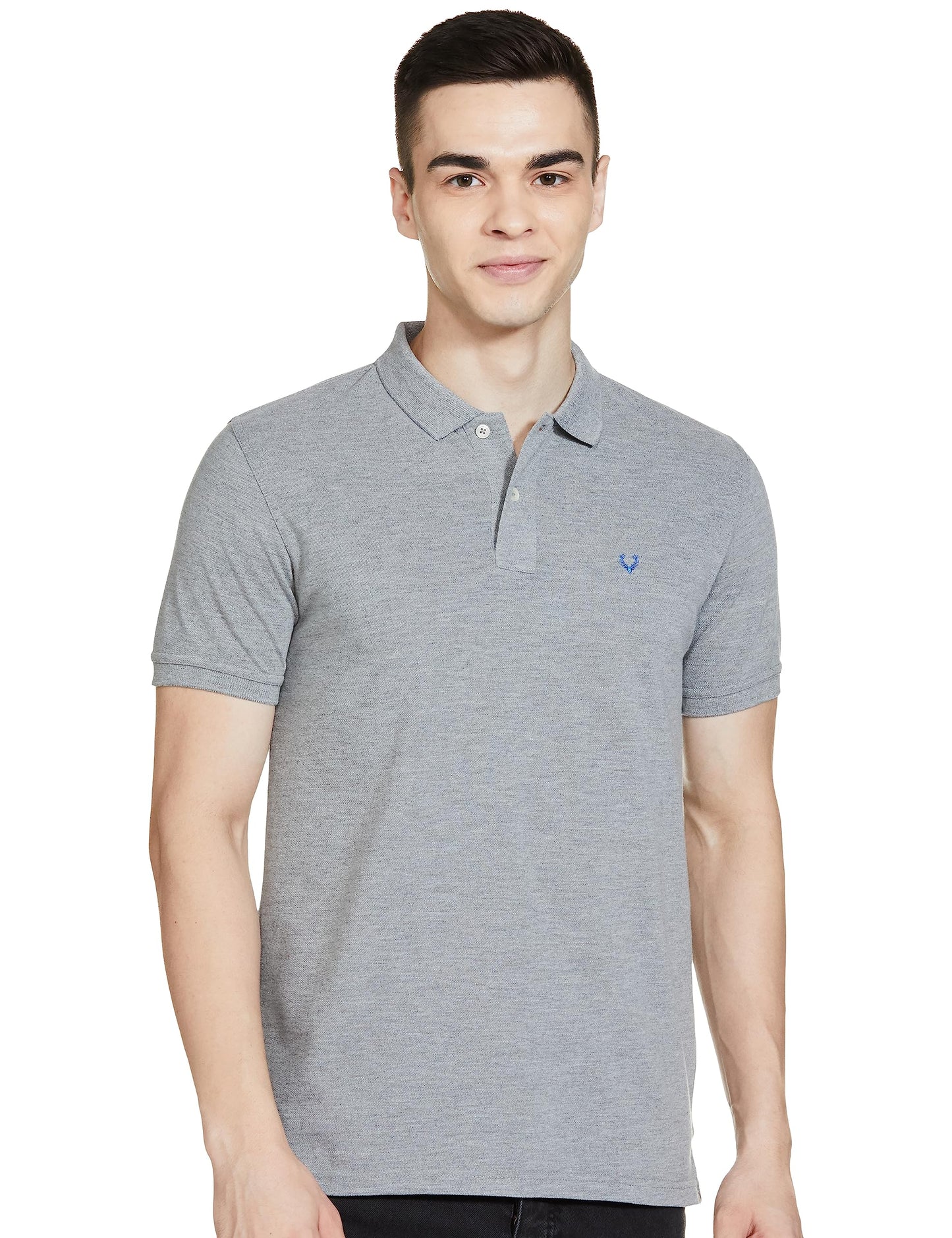 Allen Solly Men’s Polo T‑Shirt | Comfortable Rich Cotton Blend, Band Collar, Regular Fit | Stylish & Premium All Day Wear